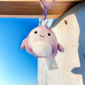 Nabila the Purple Tie-Dyed Narwhal Squishmallow Clip